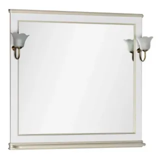 Зеркало Aquanet Валенса 182647 100 см белый краколет/золото